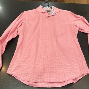 James Tattersall Pink button down dress shirt